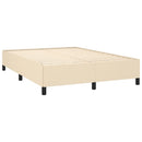 kontinentalseng med madras 140x190 cm stof cremefarvet