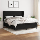 kontinentalseng med madras 160x200 cm stof sort