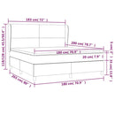 kontinentalseng med madras 180x200 cm stof sort