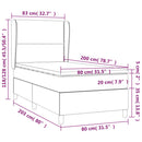 kontinentalseng med madras 80x200 cm stof sort