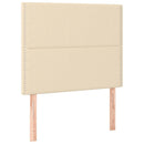 kontinentalseng med madras 100x200 cm stof cremefarvet