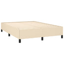 kontinentalseng med madras 140x190 cm stof cremefarvet