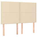 kontinentalseng med madras 140x190 cm stof cremefarvet