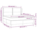 kontinentalseng med madras 160x200 cm stof sort