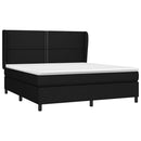 kontinentalseng med madras 180x200 cm stof sort