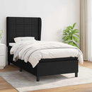 kontinentalseng med madras 90x190 cm stof sort