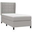 kontinentalseng med madras 90x200 cm stof lysegrå