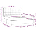 kontinentalseng med madras 180x200 cm stof sort