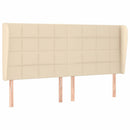 kontinentalseng med madras 180x200 cm stof cremefarvet