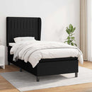 kontinentalseng med madras 90x190 cm stof sort