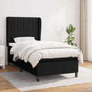 kontinentalseng med madras 90x200 cm stof sort