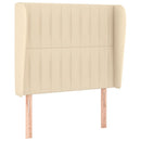 kontinentalseng med madras 90x200 cm stof cremefarvet