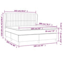kontinentalseng med madras 160x200 cm stof mørkegrå