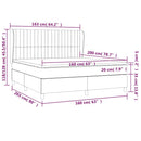 kontinentalseng med madras 160x200 cm stof sort