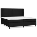 kontinentalseng med madras 200x200 cm stof sort