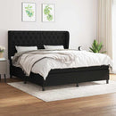 kontinentalseng med madras 160x200 cm stof sort