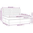 kontinentalseng med madras 200x200 cm stof sort