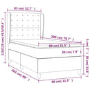 kontinentalseng med madras 80x200 cm stof sort