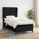 kontinentalseng med madras 80x200 cm stof sort