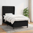 kontinentalseng med madras 90x190 cm stof sort
