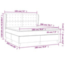 kontinentalseng med madras 180x200 cm stof sort