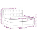 kontinentalseng med madras 200x200 cm stof sort