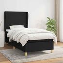 kontinentalseng med madras 90x190 cm stof sort