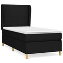 kontinentalseng med madras 90x200 cm stof sort