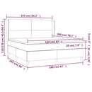 kontinentalseng med madras 160x200 cm stof sort