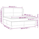 kontinentalseng med madras 180x200 cm stof sort