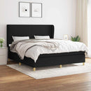 kontinentalseng med madras 180x200 cm stof sort