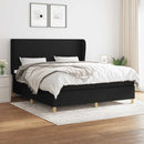 kontinentalseng med madras 180x200 cm stof sort