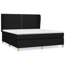 kontinentalseng med madras 160x200 cm stof sort