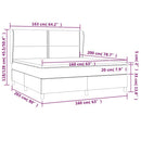 kontinentalseng med madras 160x200 cm stof sort