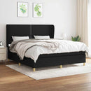 kontinentalseng med madras 160x200 cm stof sort