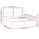 kontinentalseng med madras 180x200 cm stof cremefarvet