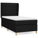 kontinentalseng med madras 100x200 cm stof sort