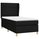 kontinentalseng med madras 100x200 cm stof sort