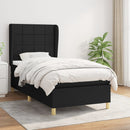 kontinentalseng med madras 100x200 cm stof sort
