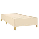kontinentalseng med madras 100x200 cm stof cremefarvet