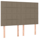 kontinentalseng med madras 140x190 cm stof gråbrun