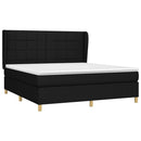 kontinentalseng med madras 180x200 cm stof sort