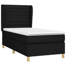 kontinentalseng med madras 90x190 cm stof sort