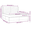kontinentalseng med madras 160x200 cm stof sort