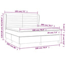 kontinentalseng med madras 180x200 cm stof cremefarvet