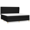 kontinentalseng med madras 200x200 cm stof sort