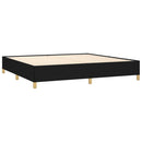 kontinentalseng med madras 200x200 cm stof sort