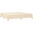kontinentalseng med madras 200x200 cm stof cremefarvet