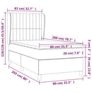 kontinentalseng med madras 80x200 cm stof sort