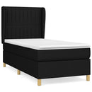 kontinentalseng med madras 90x190 cm stof sort